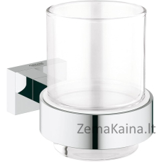 Pakabinama stiklinė dantų šepetėliams Grohe ESSENTIALS CUBE CRYSTAL 40755001, chromo