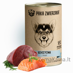 PAKA ZWIERZAKA Game and salmon - drėgnas ėdalas šunims - 400g