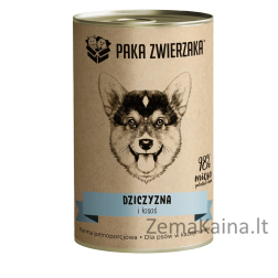 PAKA ZWIERZAKA Game and salmon - drėgnas ėdalas šunims - 400g