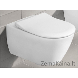 Pakabinamas klozetas Villeroy & Boch Subway 2 Rimless su plonu dangčiu, 5614R201