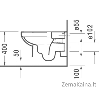Pakabinamas klozetas Duravit DuraStyle Rimless 45620900A1