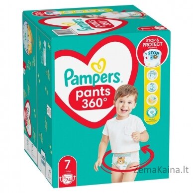 PAMPERS 7, 17+kg, 74 vnt 10