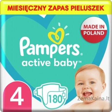 PAMPERS . 4, 9-14kg, 180 vnt