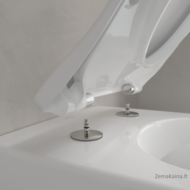 Pakabinamas klozetas Villeroy & Boch Subway 2 Direct Flush su slim Soft Close dangčiu ir CeramicPlus 2