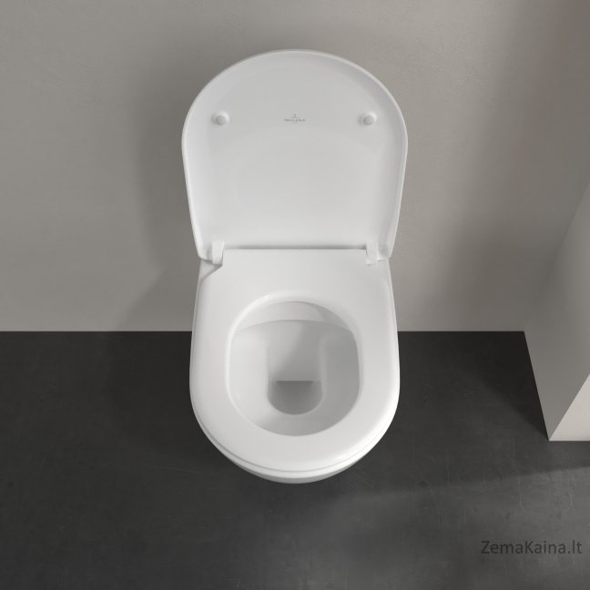 Pakabinamas klozetas Villeroy & Boch Subway 2 Direct Flush su slim Soft Close dangčiu ir CeramicPlus 7