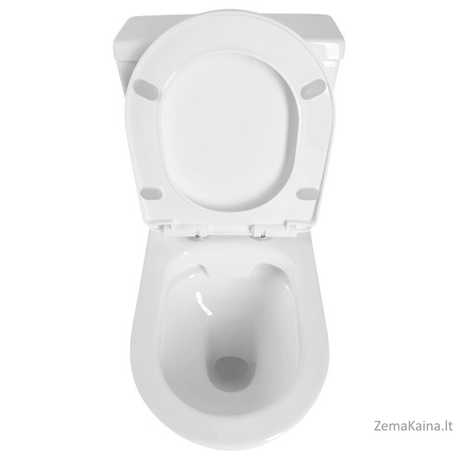 Pastatomas klozetas Aqualine Jalta Rimless PB103WR su lėtaeigiu dangčiu