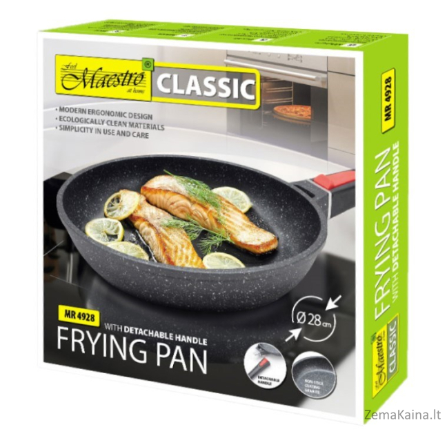 Patelnia ze zdejmowaną rączką Granit 28 cm MR-4928 MAESTRO 2