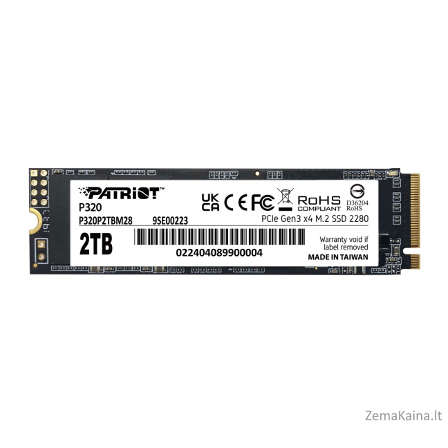 Patriot Viper SSD P320 M.2 PCI-Ex4 NVMe 2TB 3GB/s