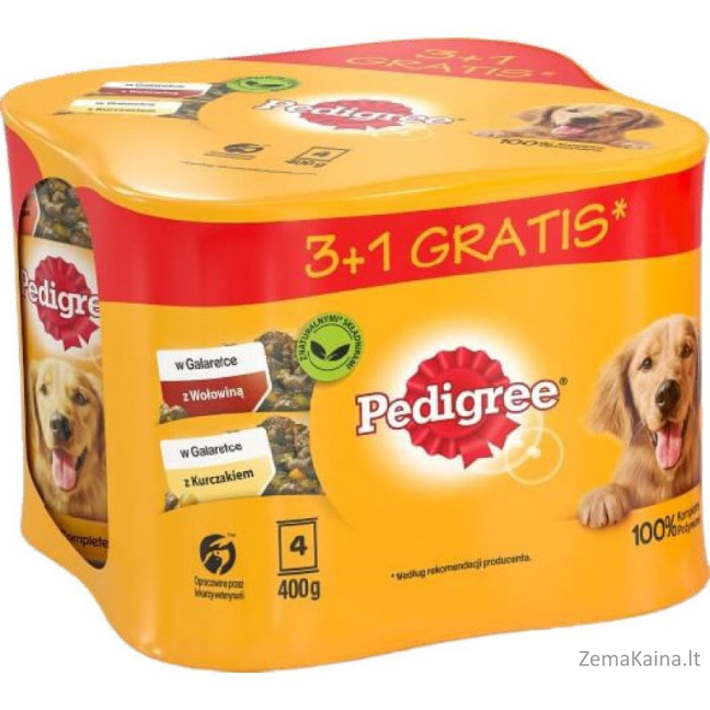 PEDIGREE Mokra karma 2x Wołowina 2x Kurczak dla psa4x400g 4