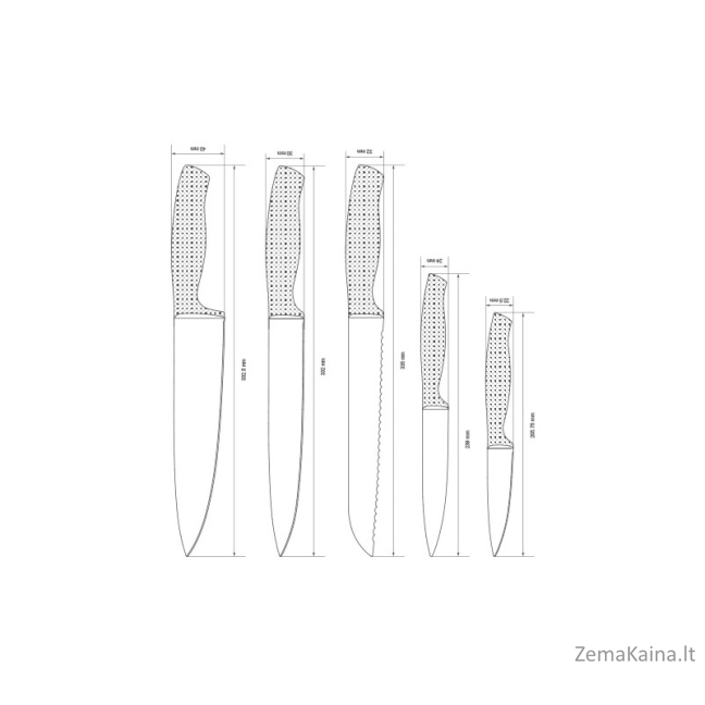 Peilių rinkinys Vinzer Frost 89126, 6 vnt. 2