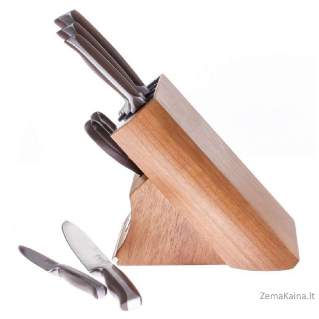 Peilių rinkinys Vinzer Massive 89124, 7 vnt. su stovu 1