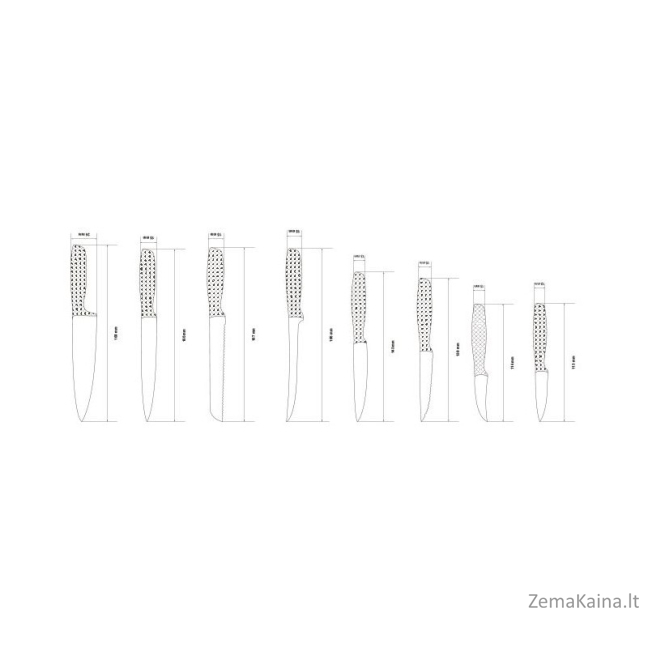 Peilių rinkinys Vinzer Razor 9 vnt. 89112 2