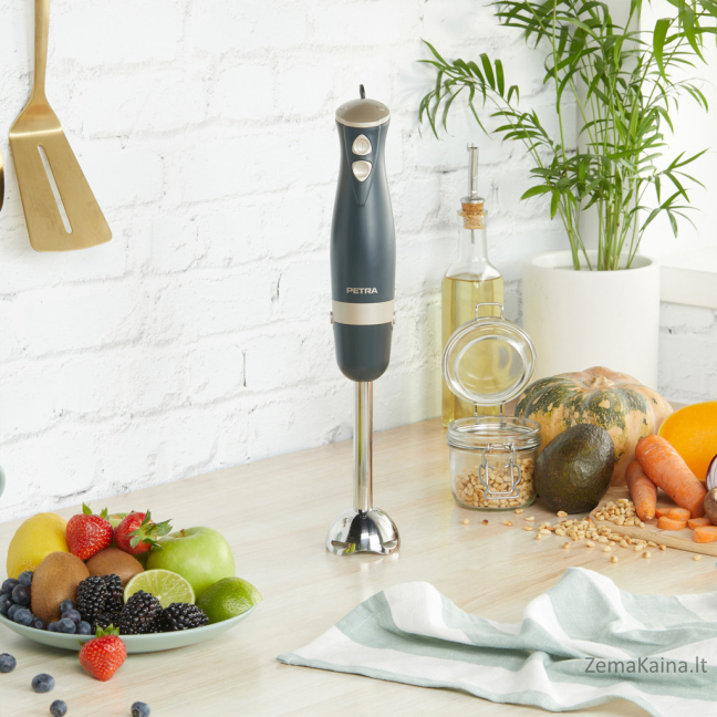 Petra PT5612BGRYVDE Hand blender blue grey/soft gold 6