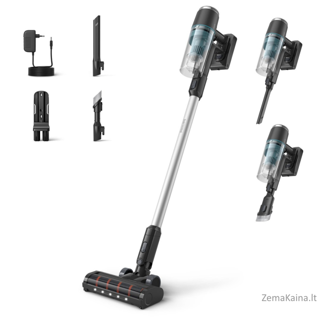 Philips 3000 series XC3031 Stick vacuum Battery Dry Bagless Black, Blue