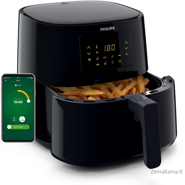 Philips Essential HD9280/70 gruzdintuvė Vienas 6,2 L 2000 W Juoda, Sidabras 1