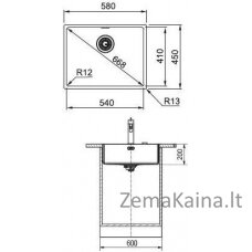 Plautuvė Franke BXX 210/110-54 su ventiliu 127.0372.488