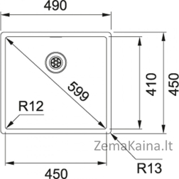 Plautuvė Franke Box BXX 110-45/ BXX 210-45 (127.0375.257)