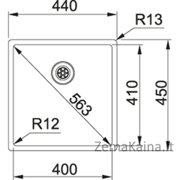Plautuvė Franke BXX 210/110-40 127.0375.252
