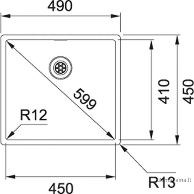 Plautuvė Franke Box BXX 110-45/ BXX 210-45 (127.0375.257) 1
