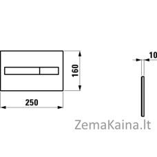Potinkinis WC rėmas su mygtuku Laufen Dual Flush, H8946650000001 + H8956610040001 chrom