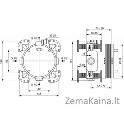 Potinkinė dėžutė Ideal Standard EASY-BOX KIT1, A1000NU