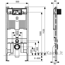 Potinkinis WC rėmas Tece Octa II, 9300502