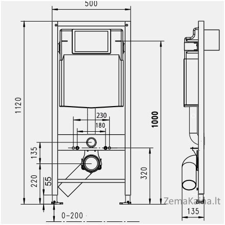 Potinkinis WC rėmas WERIT JOMO 174-91101300-00 1