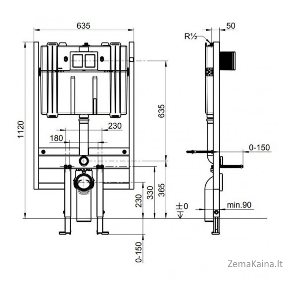 Potinkinis wc rėmas Villeroy 92247600 1