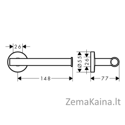 Prie sienos montuojamas tualetinio popieriaus laikiklis Hansgrohe Logis Universal 41726000