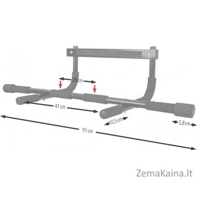 Prie dujų tvirtinamas prisitraukimų skersinis inSPORTline DCB100 1