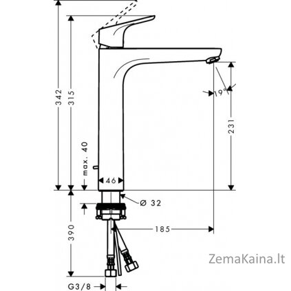 Praustuvo maišytuvas Hansgrohe Focus 31531000 1