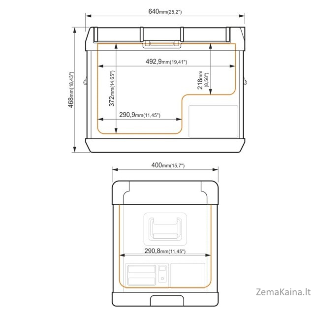 PRZENOŚNA LODÓWKA KOMPRESOROWA GCX47 BLACK 17