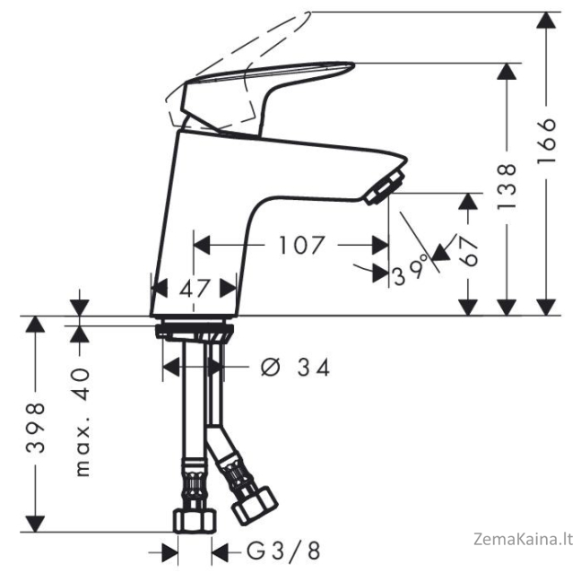 Praustuvo maišytuvas Hansgrohe Logis 71071000 1