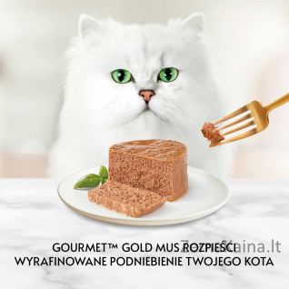 Purina Nestle Gourmet Gold - lašiša ir vištiena -85 g drėgno kačių ėdalo