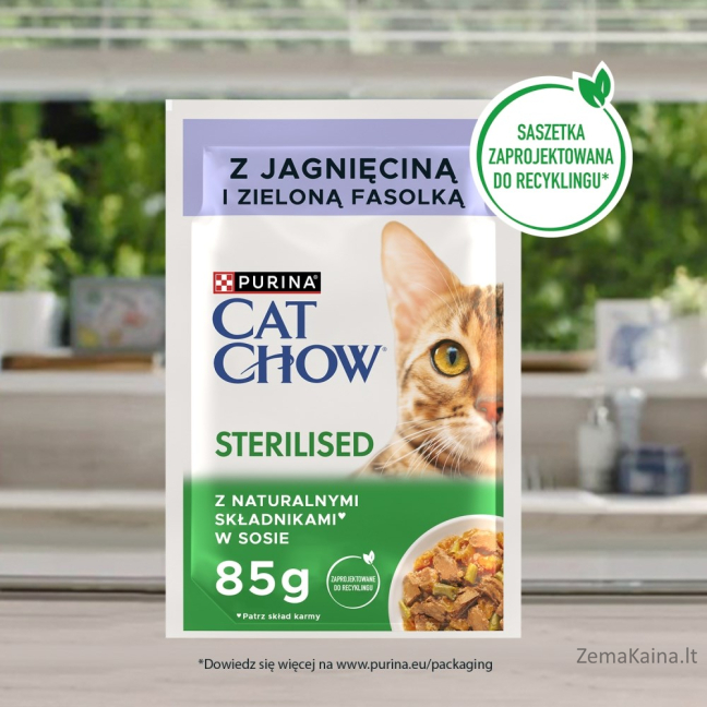 PURIINA CAT CHOW STERILIS Jagn&Ziel Fasolka 85g 7