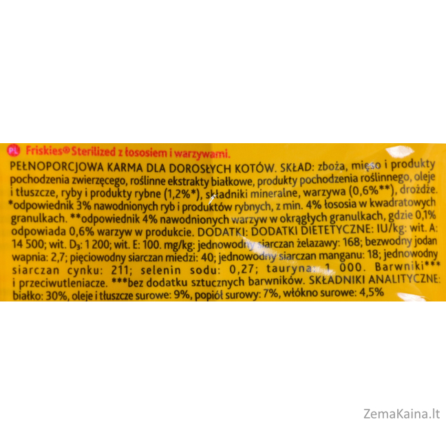 Purina FRISKIES Sterilized sausas kačių maistas 1,5 kg Adult 1