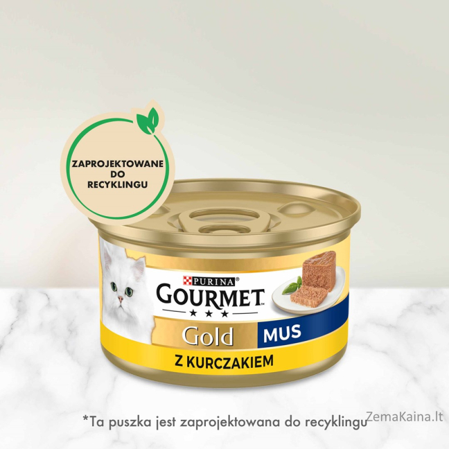 Purina Nestle Gourmet Gold - lašiša ir vištiena -85 g drėgno kačių ėdalo 3