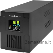 Qoltec 53770 Interaktyvi nepertraukiamo maitinimo linija | Monolitas | 1500VA | 900W | LCD | USB