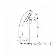 Rankinis dušas Grohe VITALIO START 100 279462430, juodas matinis