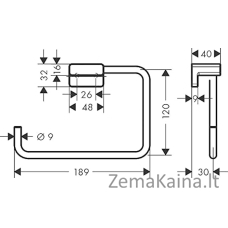 Rankšluosčio laikiklis Hansgrohe AddStoris 41754140, šlifuota bronza