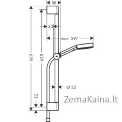 Rankinio dušo komplektas Hansgrohe Pulsify 24160700