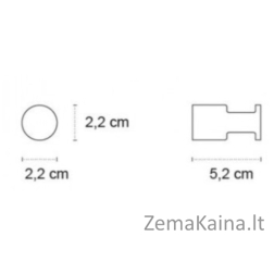 Rankšluosčio kabliukas Kapitan UNO 12 11 55, juodas matinis
