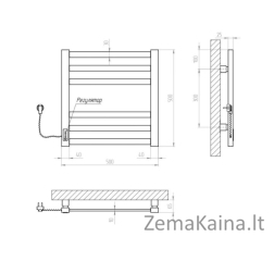 Rankšluosčių džiovintuvas Kosser Gerda 500x500/6 EL su laikmačiu baltas