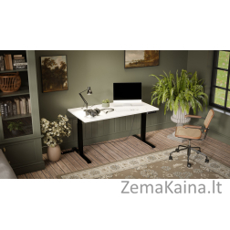 Rašomasis stalas su elektriniu aukščio reguliavimu MOON LONG 150x80x72-120 juoda/balta