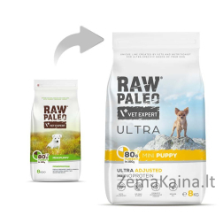 RAW PALEO Ultra Mini Puppy Turkey - sausas maistas šuniukams - 8 kg