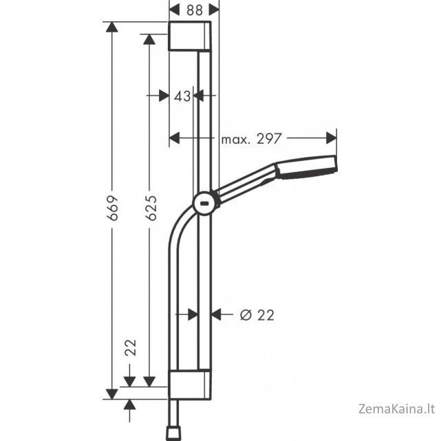 Rankinio dušo komplektas Hansgrohe Pulsify 24160670 2