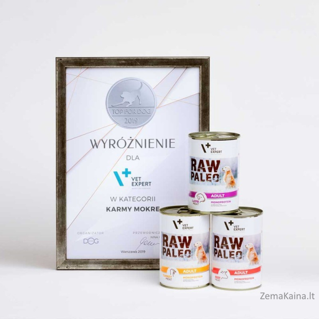 RAW PALEO Adult Monoprotein Beef - šlapias šunų maistas - 400 g 2