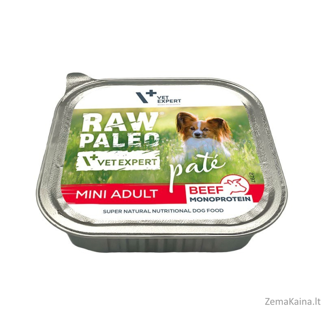 RAW PALEO Pate Mini Adult Beef - šlapias šunų maistas - 150 g 1