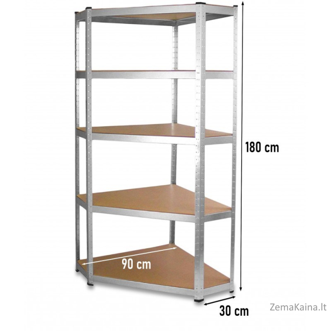REGAŁ MAGAZYNOWY NAROŻNY METALOWY GC9030 30cm 3