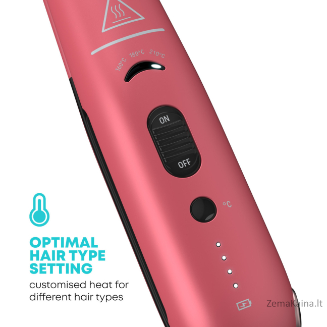 Revamp ST-1700PK-EB Progloss Liberate Cordless Ceramic Compact Hair Straightener Pink 1